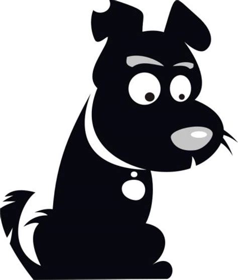 Give your dog a slow start. Black Dog 02 By Miaaudote | Nature Cartoon | TOONPOOL