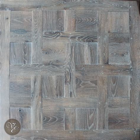 Reclaimed Oak French Parquet Chantilly Brushed Fumed Lyed 10 French