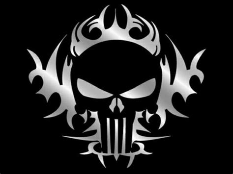 Harley Davidson Punisher Skull Art Skull Stencil