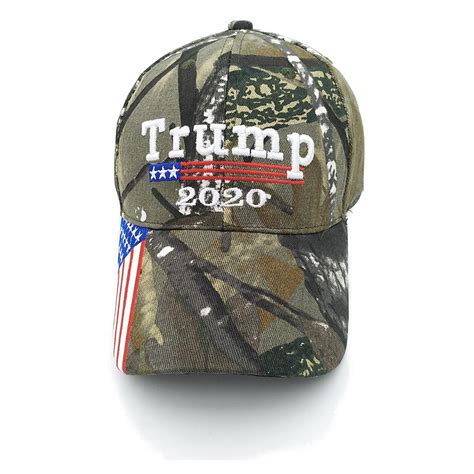 Camouflage Donald Trump Hat Usa Flag Baseball Cap Keep America Great 2020 Hat 3d Embroidery Star