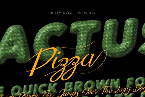 Cactus Pizza Font Billy Argel Fonts Fontspace