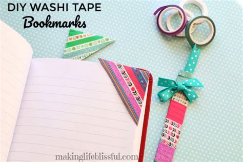 Diy Washi Tape Bookmark Crafts Making Life Blissful