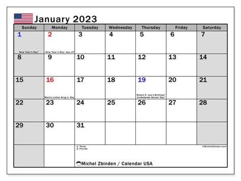 2023 Monthly Calendar With Us Holidays Free Printable Templates