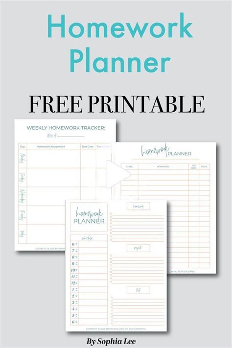 The Best Homework Planner Every Student Needs Free Printable
