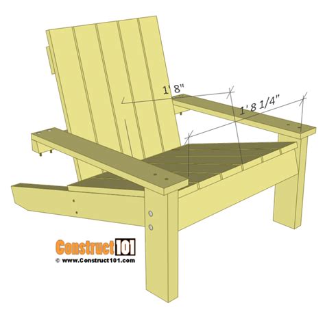 Simple Adirondack Chair Plans Diy Step By Step Project Construct101