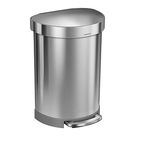 It came with simplehuman trash bags (trial pack), but those are pricey for. simplehuman® Semi-Round 60-Liter Step-On Trash Can with ...
