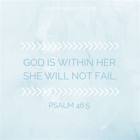 God Is Within Her She Will Not Fail Psalm 465 Faith Quotes Your