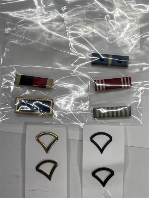 Lot Of 9 Vintage Military Pins Army Usuniform Collar Ranks Conduct