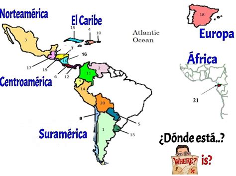 Los Paises Hispanohablantes Map Uno