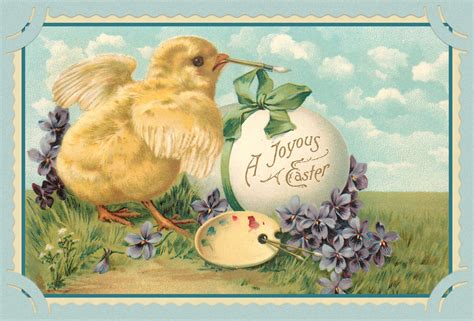 Vintage Easter Chick Card Free Stock Photo Public Domain Pictures