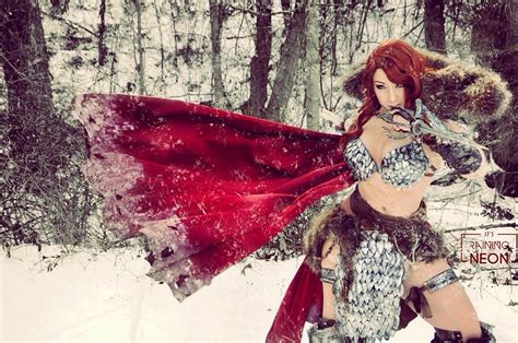 Fierce Red Sonja Cosplay Adafruit Industries Makers Hackers