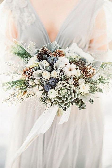 35 Modern Rustic Winter Wedding Flowers Ideas Winter Bridal Bouquets