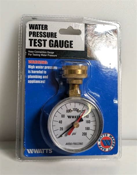 Watts Plastic Water Pressure Test Gauge Regulator Nip 34 Hose Model