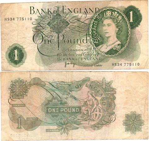 England 1 Pound Queen Banknote Rare Ebay