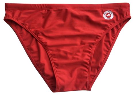 Red Bullseye Gear Mens Lycra Swim Brief 2 Sides S M L Sexy