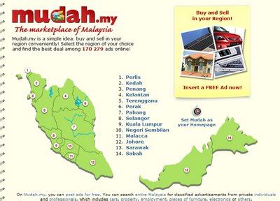 Mudah.com.my buy and find jobs,cars for sale, houses for sale, mobile phones for sale, computers for sale and properties for sale in your region conveniently. anonymous (MIS): Mudah.my - Malaysia's Largest Marketplace