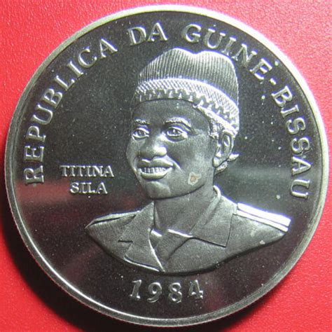 1984 Guinea Bissau 250 Pesos Balance Beam International Games Cu Ni No