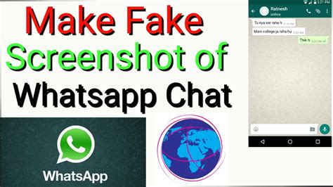 How To Make Fake Screenshot Of Whatsapp Chat Youtube