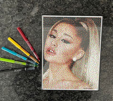Ariana Grande Realistic Pixel Art Print Etsy