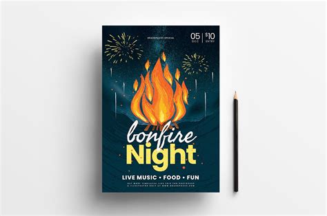 Bonfire Night Poster Template Psd Ai And Vector Brandpacks