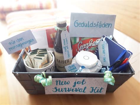 New Job Survival Kit Geschenke Zum Abschied Arbeit Geschenke
