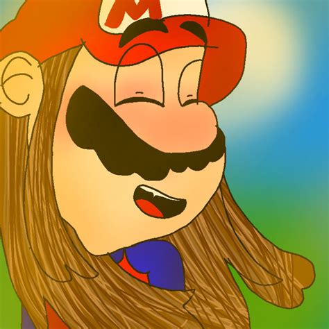 Mario With Long Hair By Clarissara On Deviantart