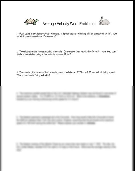 Solution Average Velocity Worksheet Studypool Worksheets Library