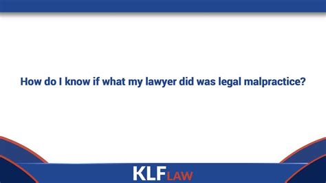 How Do I Know If What My Lawyer Did Was Legal Malpractice Youtube