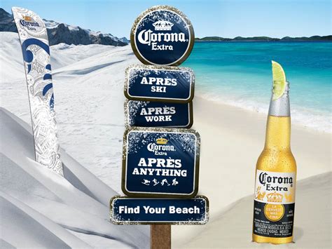 Adhesión garantizada de por vida. Corona talks about drinking its beer 'Apres Anything ...