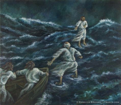 Walk By Faith Jesus And Peter Walking On Water Matthew 1422 33