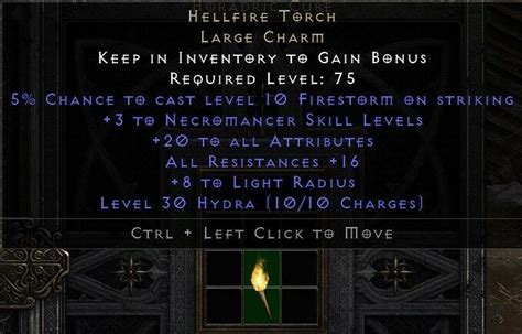 ⭐ Hellfire Torch Necromancer 32016 ⭐ Pc Diablo 2 Resurrected D2r