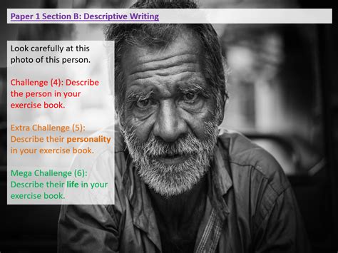 Aqa Paper 1 Question 5 Descriptive Writing Descriptive