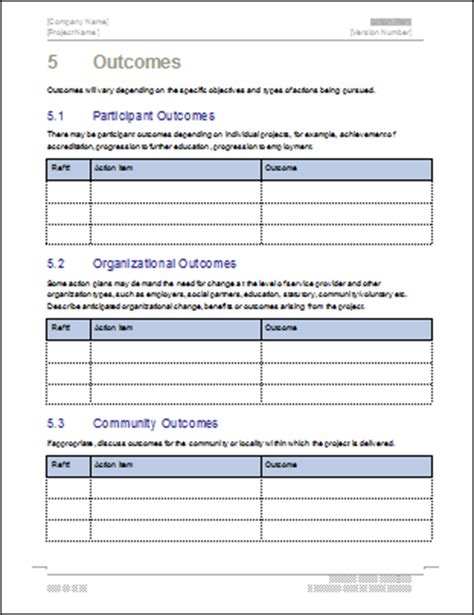 action plan template ms word  excels templates