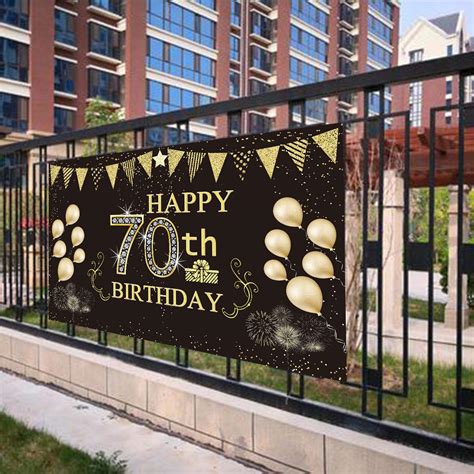 Buy 6 X 36 Ft Happy 70th Birthday Backdrop Background Banner For 70th