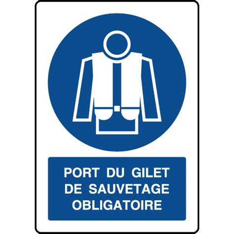 Panneau Vertical Port Du Gilet De Sauvetage Obligatoire Virages