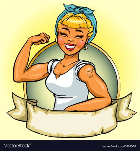 Download Retro girl logo design pin up Royalty Free Vector Image