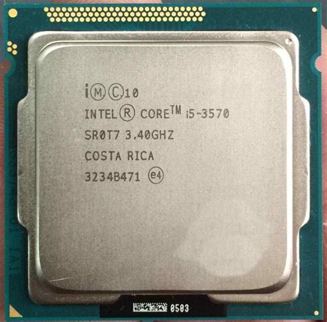 Intel I5 3570 34ghz 50gts 6mb Lga 1155 Sr0t7 Desktop Processor