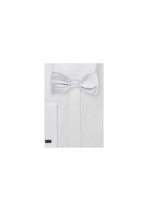 Silk Bow Tie In Bright White Self Tie Cheap