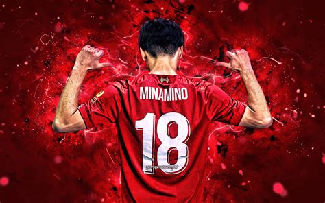 We have a massive amount of desktop and mobile backgrounds. Download wallpapers 4k, Takumi Minamino, 2019, back view, soccer, Liverpool FC, japanese ...
