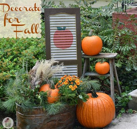 Fall Outdoor Decorating Diy Painted Shutter Hoosier