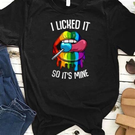 lgbt rainbow lips pride i licked it so it s mine t shirt vintage men t tee ebay