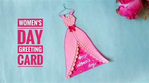 Womens Day Handmade Greeting Card How To Make Handmade Easy Card For