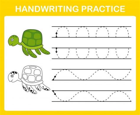 handwriting practice sheet illustration handwriting practice sheets