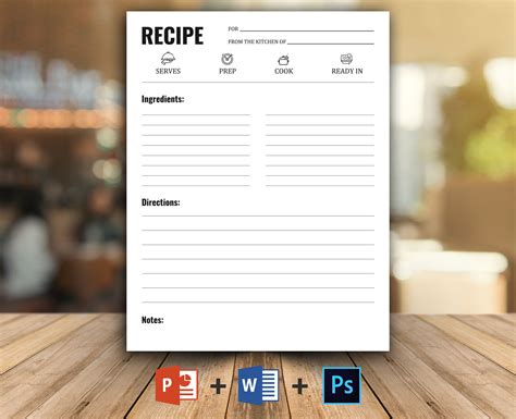 Recipe Page Printable Recipe Pages Editable Recipe | Etsy | Printable recipe page, Recipe page ...