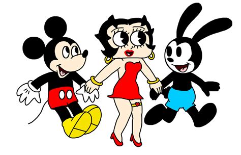 Betty Boop With Mickey And Oswald By Marcospower1996 On Deviantart