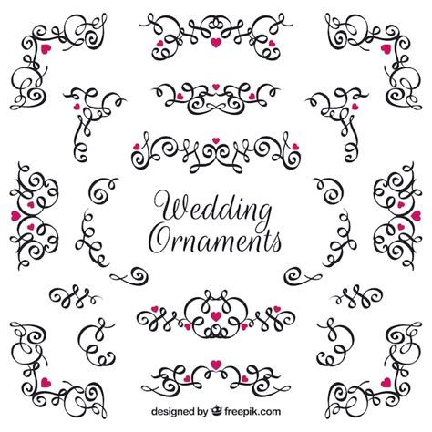 Free Vector Wedding Ornaments Collection