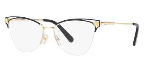 versace™ ve1280 1433 53 gold black eyeglasses