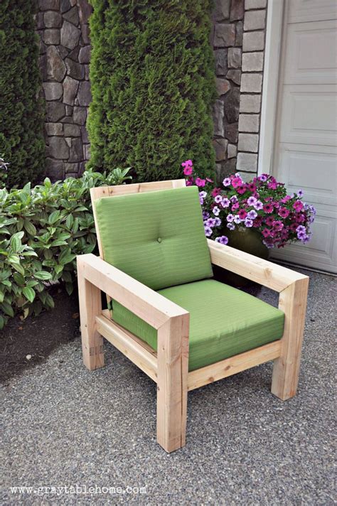 The size depends on your desire. DIY Modern Rustic Outdoor Chair | Rustic outdoor chairs ...