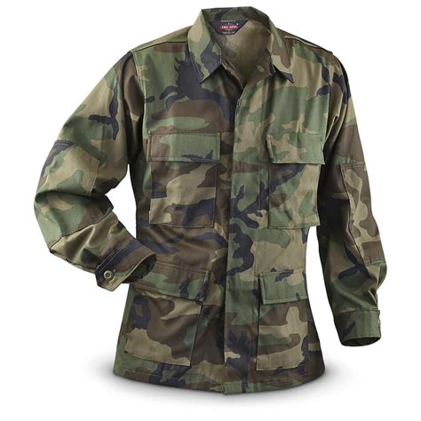 Tru Spec Military Style Bdu Woodland Camo Jacket 641389 Tactical