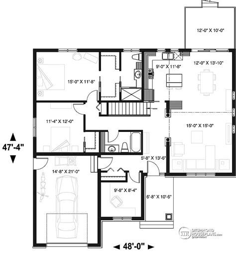 Bungalow Floor Plan 3291 By Drummond House Plans Blogue Dessins